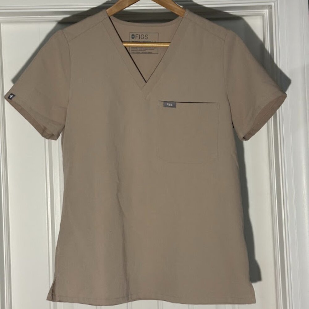 Figs Catarina One-Pocket Scrub Top XS Boulder